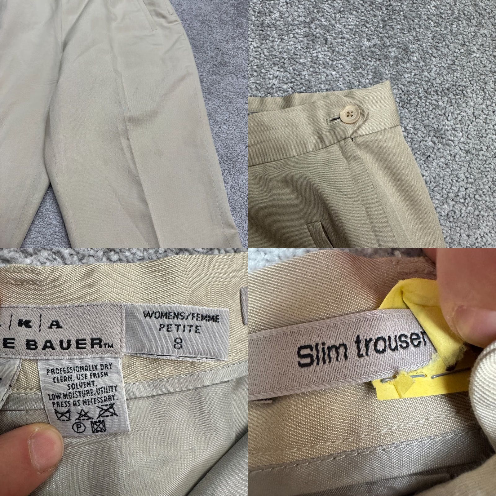 Eddie Bauer Eddie Bauer Silk Cotton Slim Fit Trouser Dress Pants Womens 8 Petite Beige Pants Womens 8P Petite Beige Silk Cotton Slim Fit Dress Pants Size 30" / US 8 / IT 44 - 8 Thumbnail