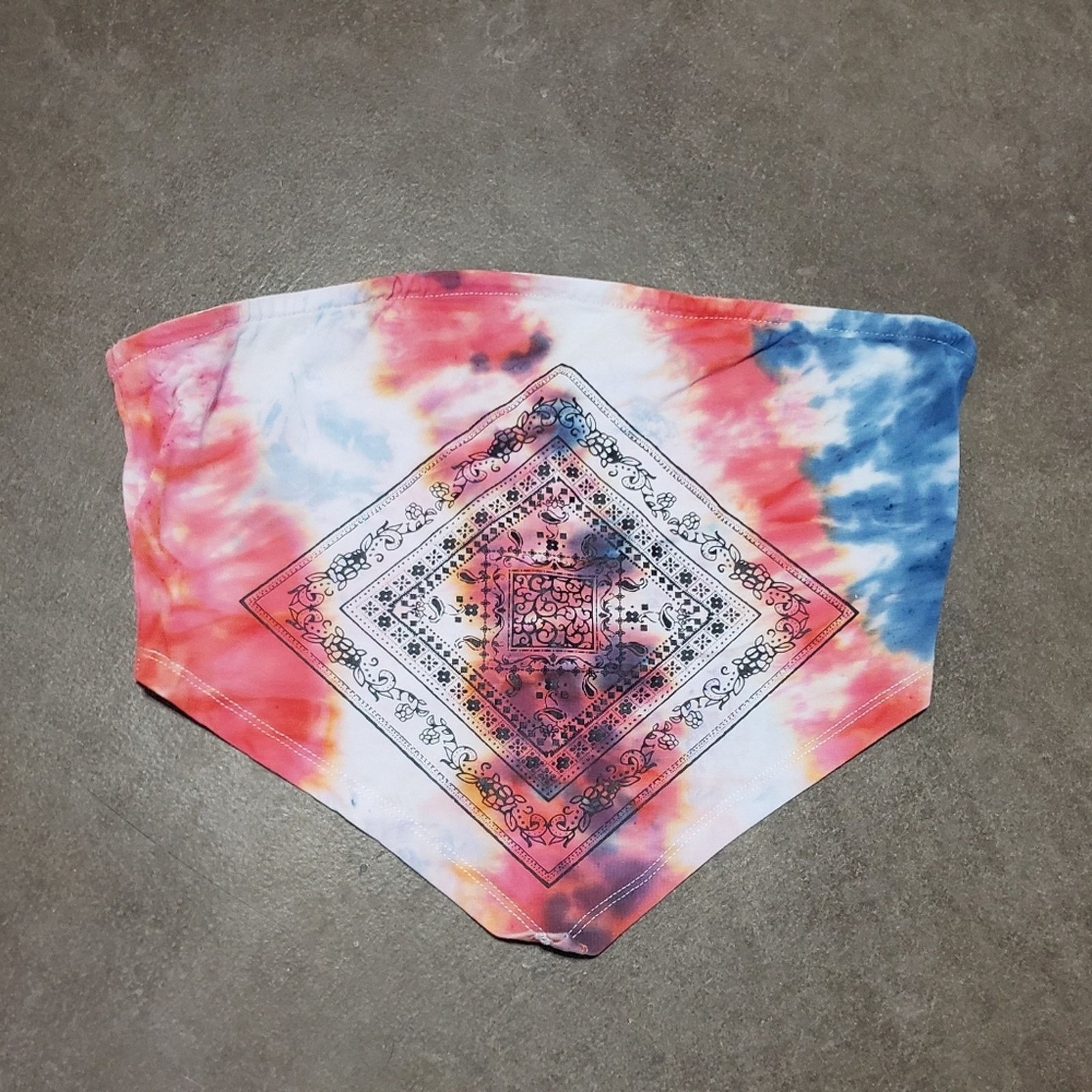 Shein Red/White/Blue | SHEIN | Bandana Cropped Top Size L / US 10 / IT 46 - 1 Thumbnail