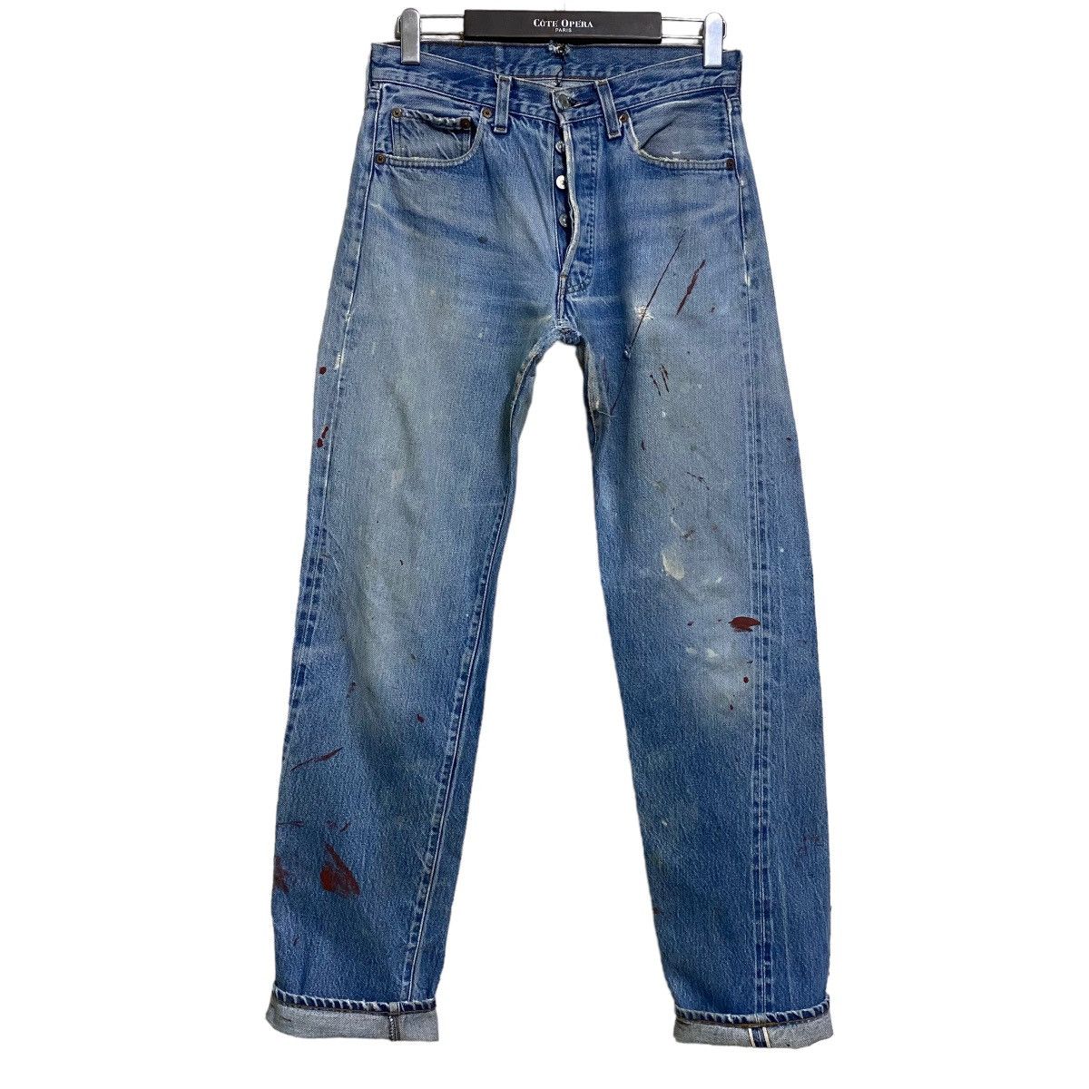 Levi's Vintage 80s Levis 501 Redline Selvedge Jeans Repaired Size US 29 - 1 Thumbnail
