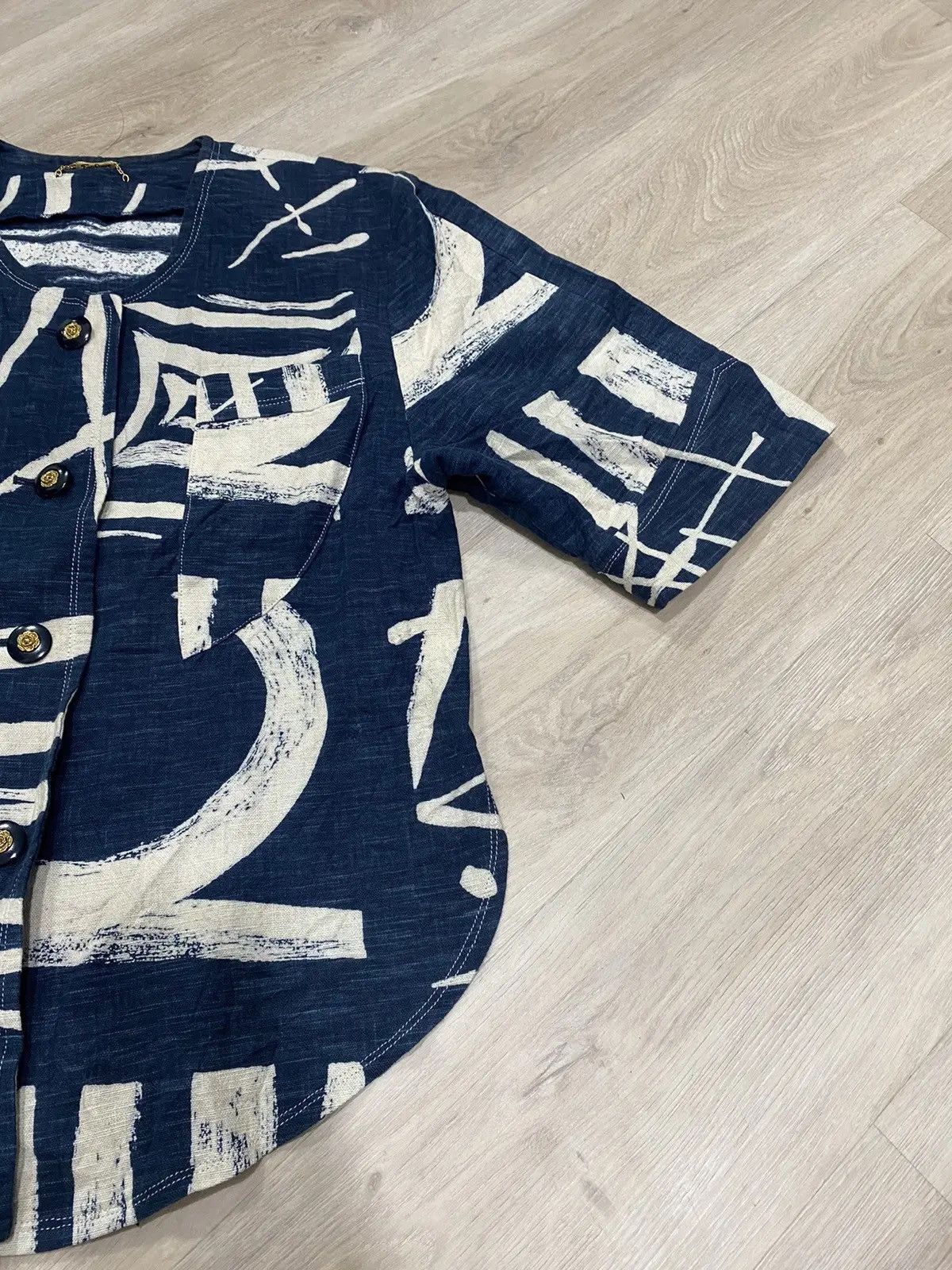 Japanese Brand Jeans Abstract pattern style shirt Size S / US 4 / IT 40 - 3 Thumbnail