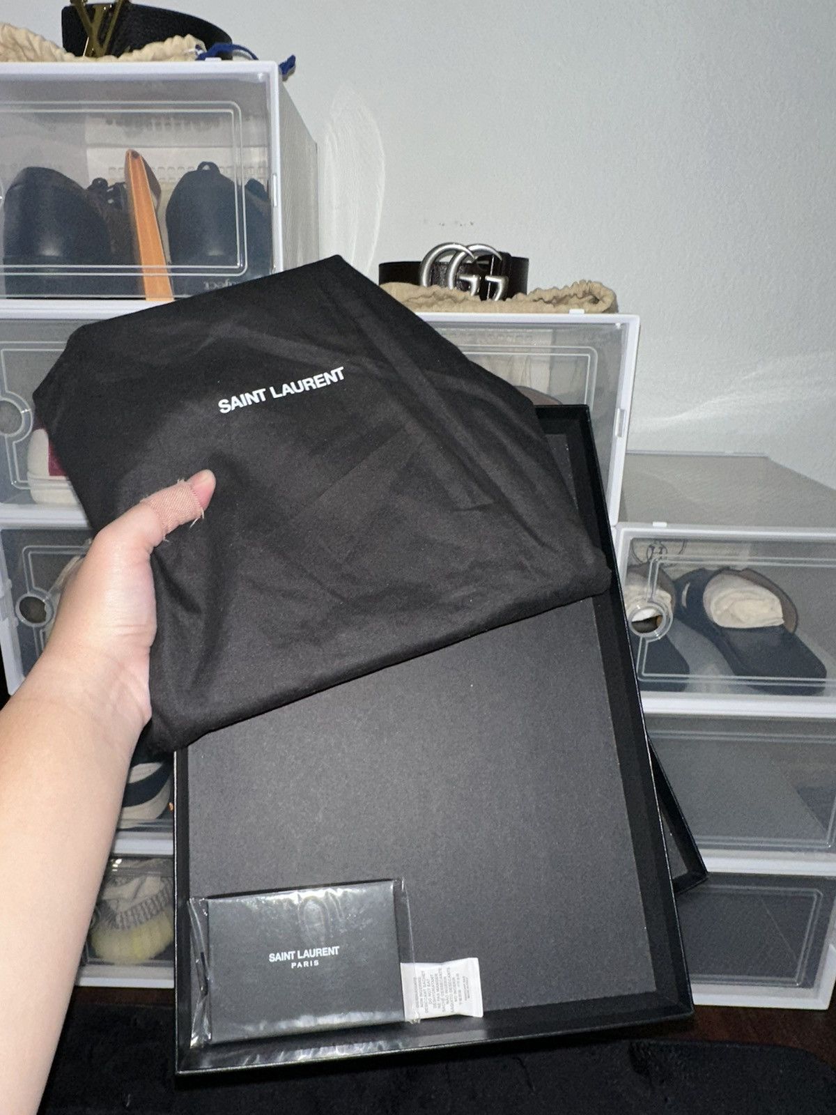 Saint Laurent Paris × Yves Saint Laurent Saint Laurent Matte Leather Tiny Monogram Zip Holder Size ONE SIZE - 13 Thumbnail