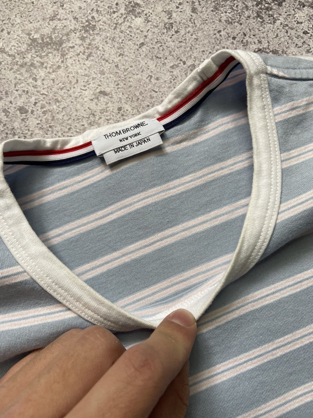 Thom Browne Thom Browne Striped Blue Tee size 0 XS Size US XS / EU 42 / 0 - 3 Thumbnail