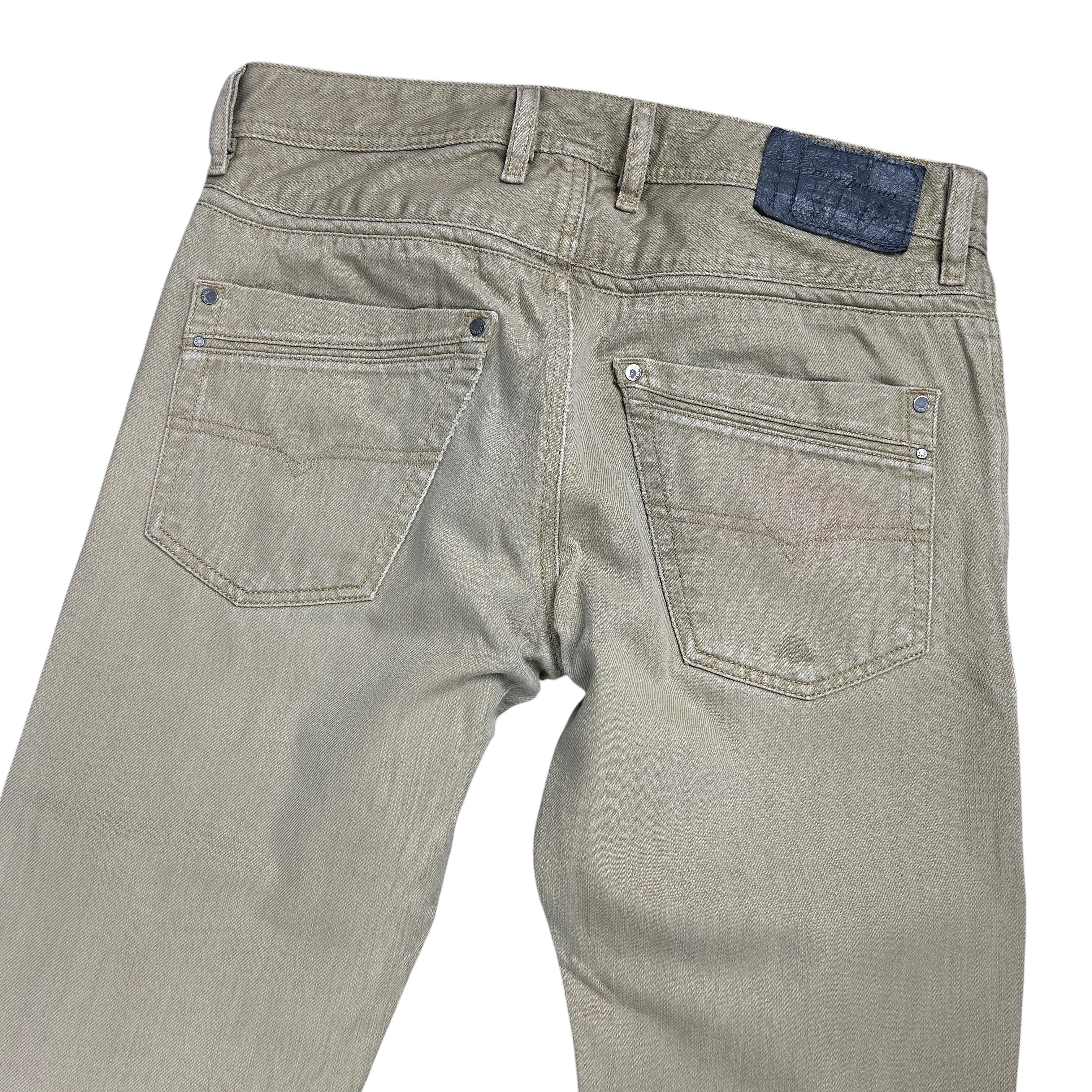 Diesel Diesel Krayver Regular Slim Carrot Beige Denim Men W31L32 Size US 31 - 4 Thumbnail