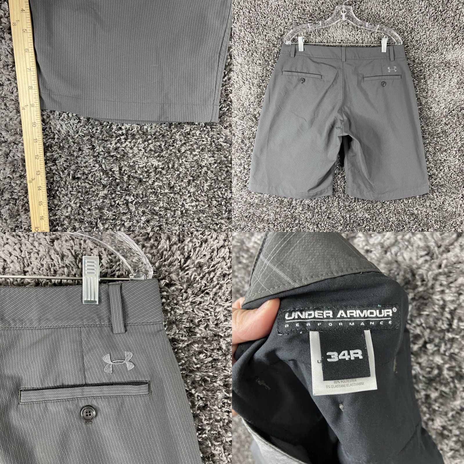 Under Armour Under Armour Performance Gray Shorts Men 34R Men’s 34 Regular Chino Gray Short Size US 34 / EU 50 - 8 Thumbnail