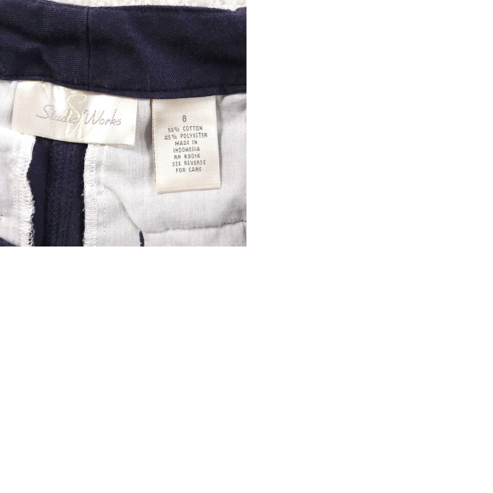 Vintage Studio Works Womens Blue Wide Leg Capri Pants Size 8 Size 30" / US 8 / IT 44 - 9 Thumbnail