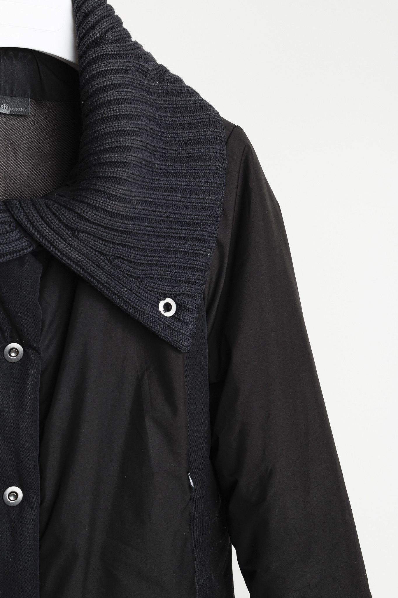 Other Crea Concept Black Padded Knit-Collar Jacket Size M / US 6-8 / IT 42-44 - 5 Thumbnail