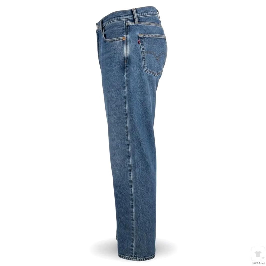 Levi's Levi's 505 Jeans Mens 42x30 Blue Medium Wash Straight Denim Zip Fly Regular Fit Size US 42 / EU 58 - 3 Thumbnail