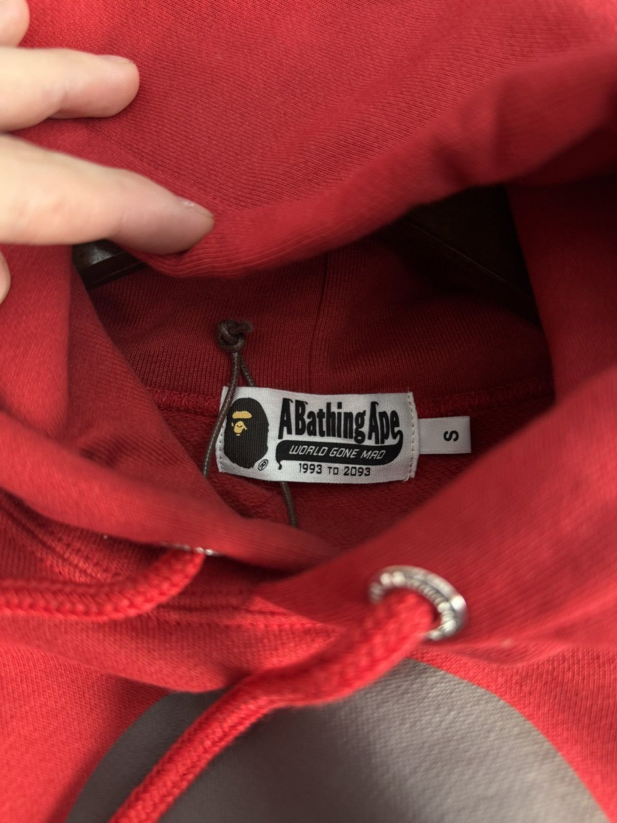 Bape Bape Hoodie Pullover Red Basic Logo Size Small (NEW) Size US S / EU 44-46 / 1 - 11 Thumbnail