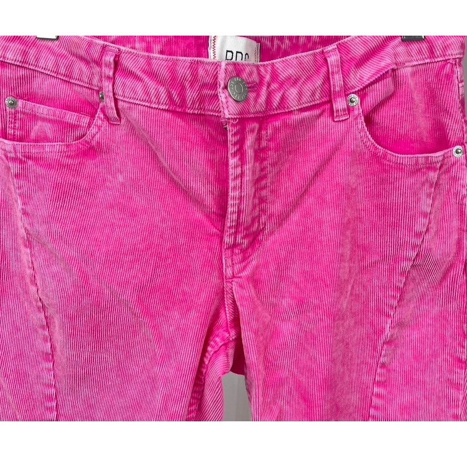 Bdg Low Rise Barbie Pink Corduroy Pants Womens (27) Flare Size 27" / US 4 / IT 40 - 3 Thumbnail