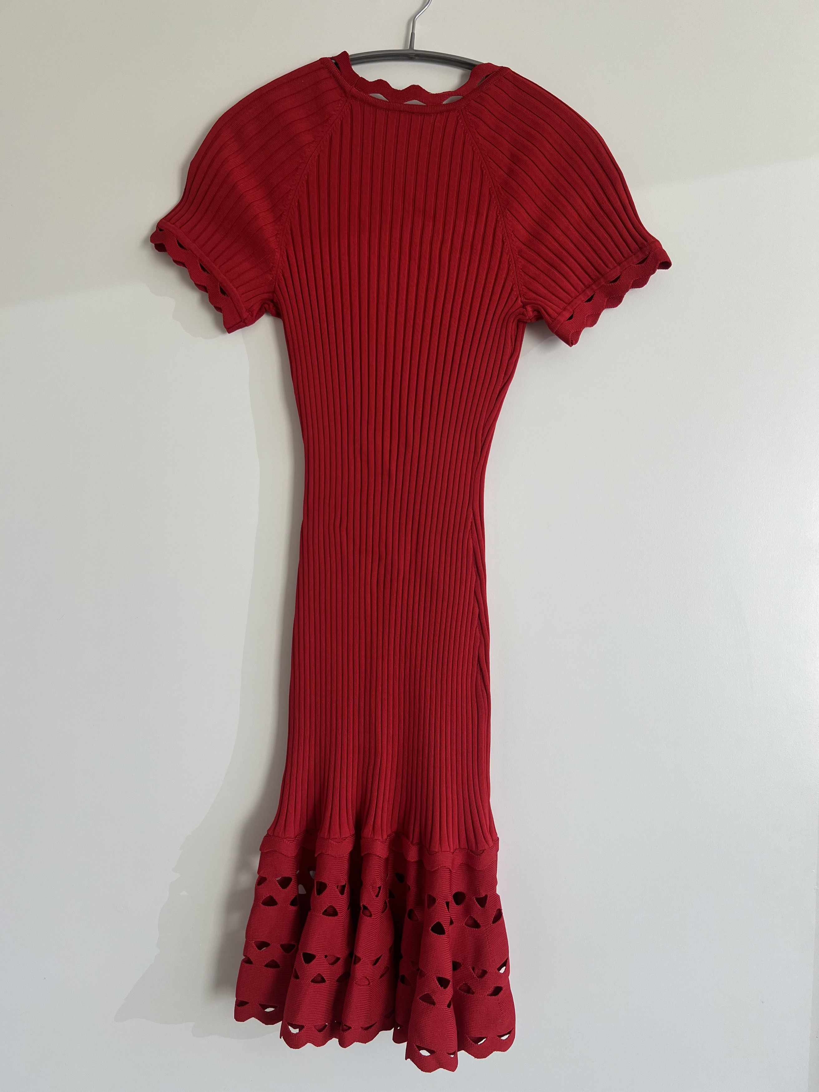 collared knit mini dress English Factory Women's Pearl & Rhinestone Key Hole Knit Mini Dress main image 0