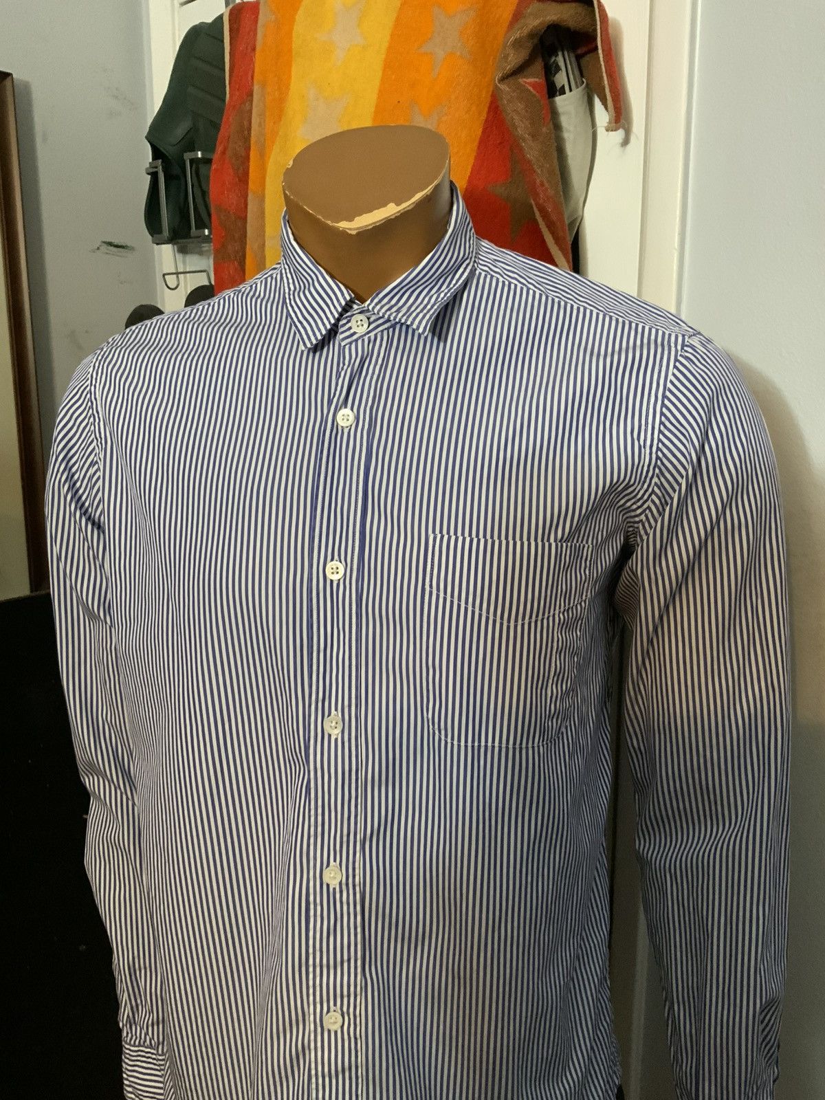 President's $349 Presidents P’s Giza Cotton Popeline Stick Stripe Shirt Size US L / EU 52-54 / 3 - 10 Thumbnail