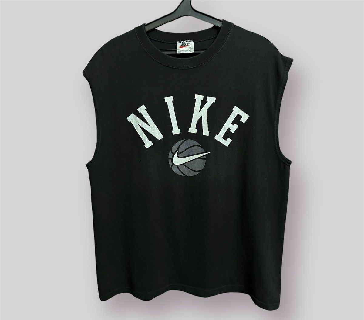 Pre-owned Nike X Vintage Nike Basketball Vintage Usa Black Tank-top Men's Size L