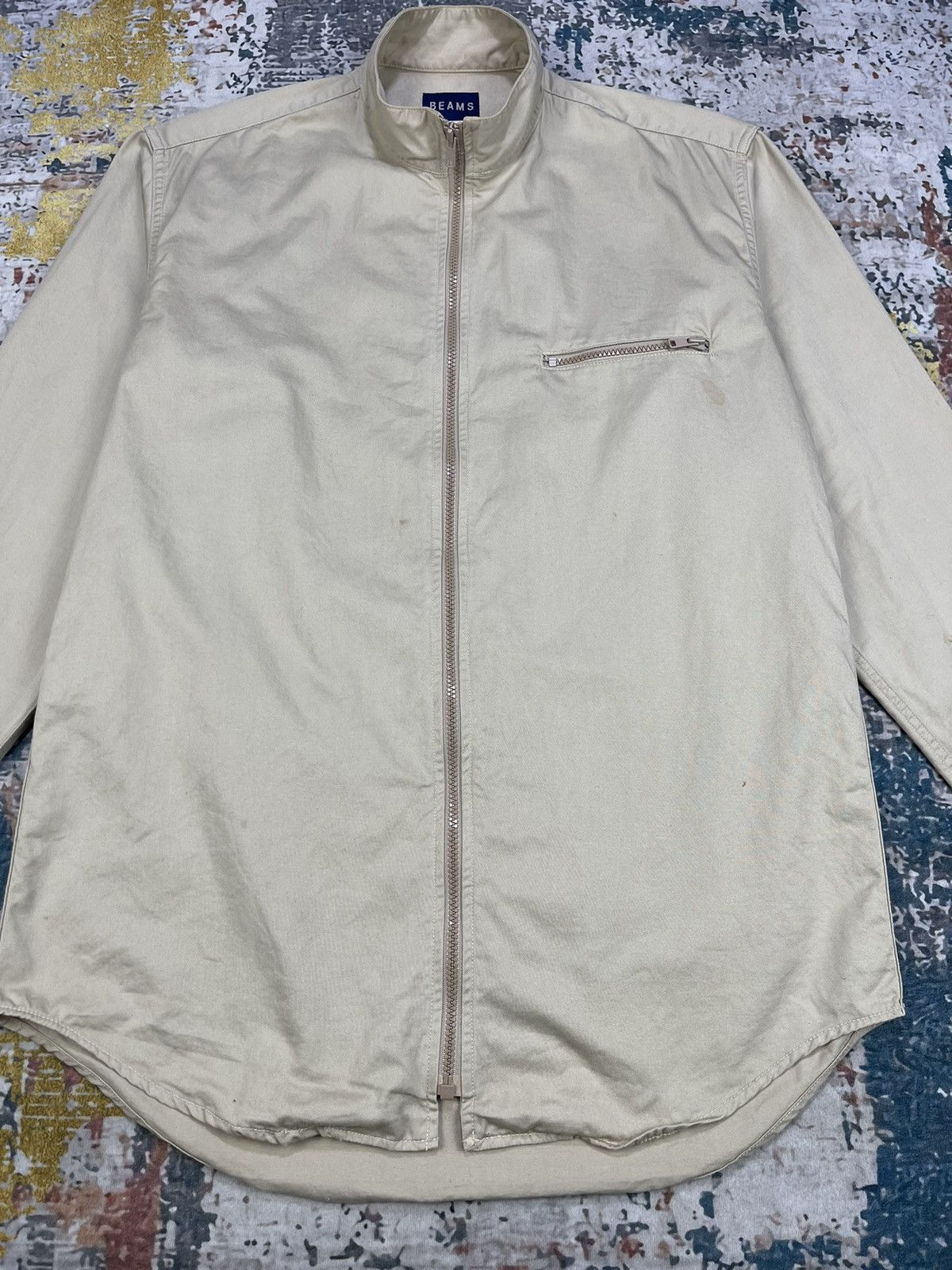 Beams Plus Vtg BEAMS Casual Zipper Overshirt Jackets Size US S / EU 44-46 / 1 - 2 Thumbnail