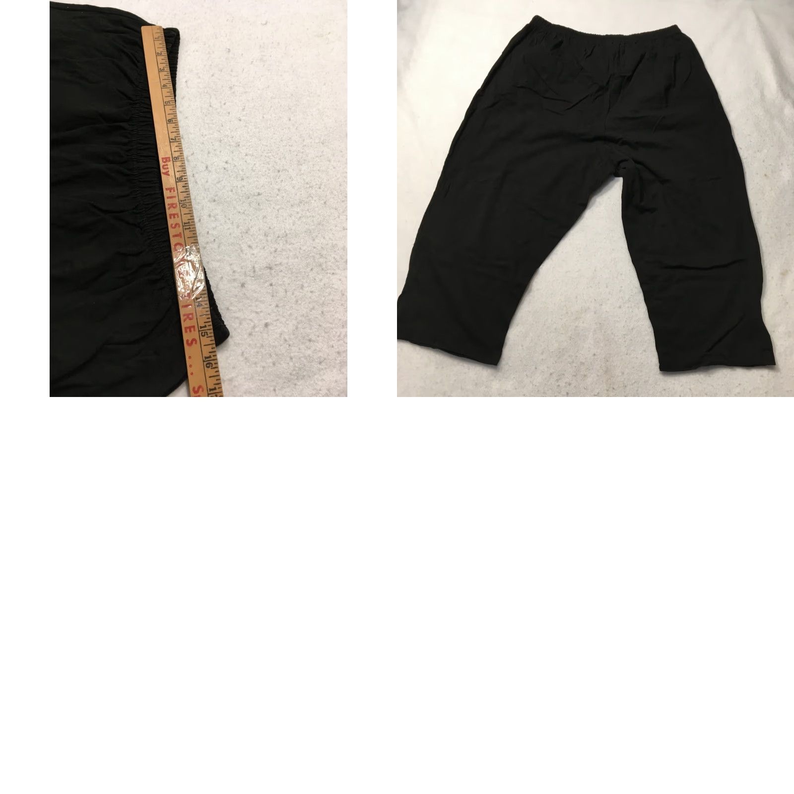 Vintage VINTAGE Original Copa Cabana Wide Leg Cropped Black Linen Rayon Pants 2X Women's Spring Summer Casual Beach Festival Holiday USA Retro Womens Size XXL / US 16-18 / IT 52-54 - 8 Thumbnail