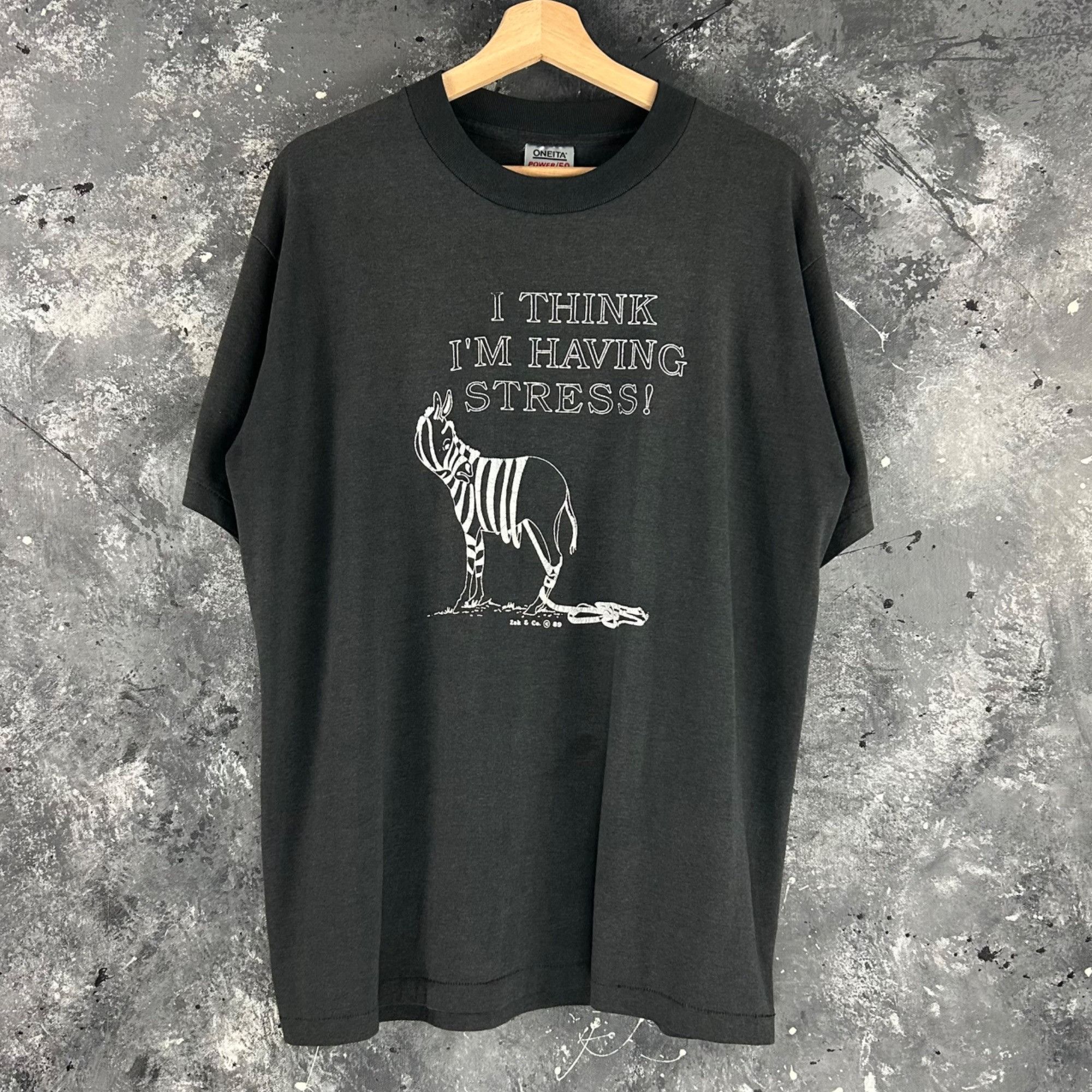 Vintage Vintage 1989 Zebra nature humor shirt Size US XL / EU 56 / 4 - 1 Thumbnail