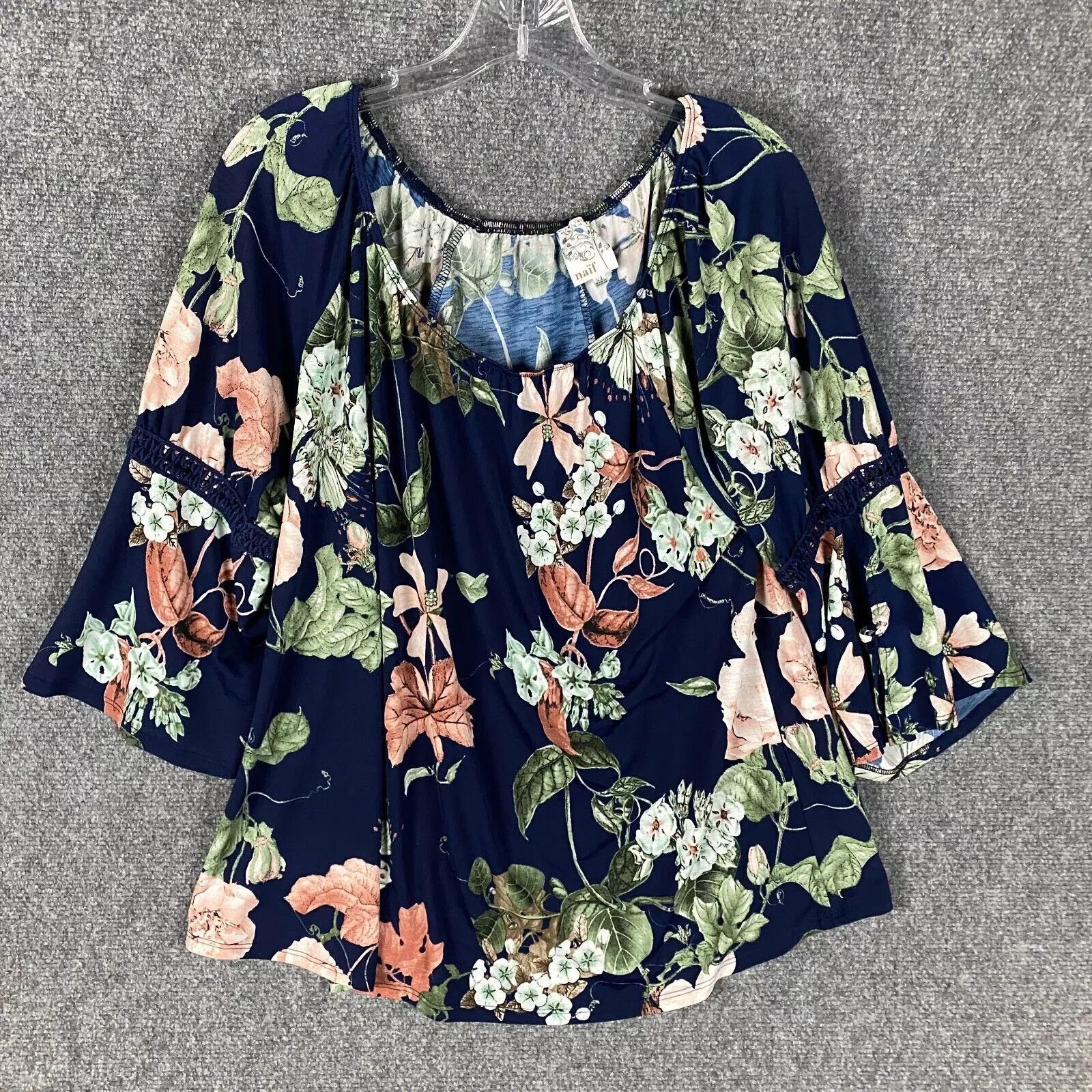 Other Naif Blouse Women's XL Floral Short Sleeve Adults Size XL / US 12-14 / IT 48-50 - 1 Thumbnail