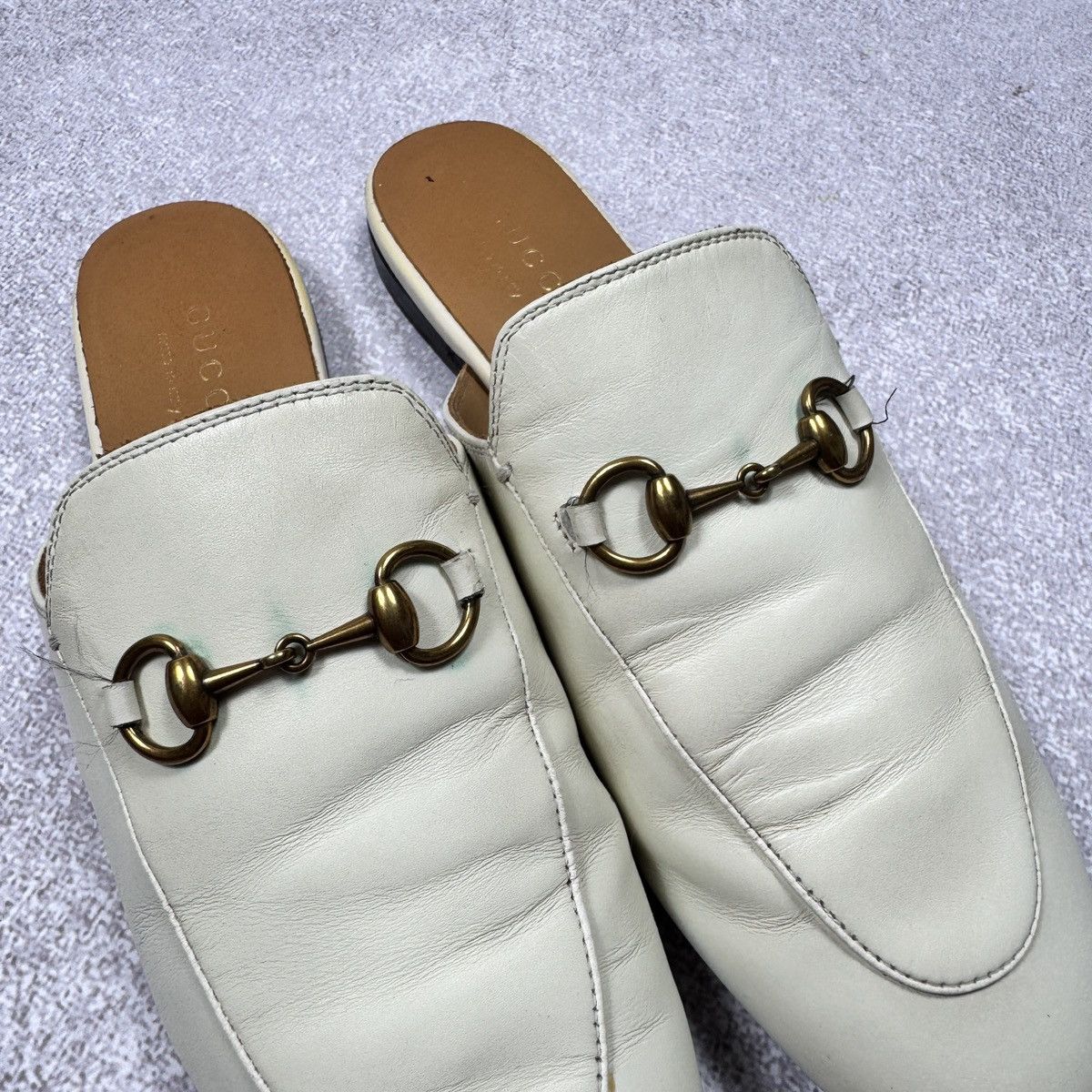 Gucci Authentic Gucci Princeton Beige Leather Vintage Mules Size US 8 / IT 38 - 14 Thumbnail
