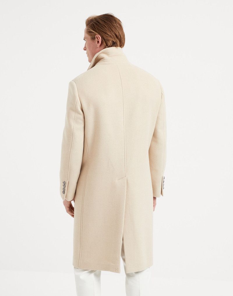 o1w1db10326 Double Cloth Coat With Metal Buttons in Begie