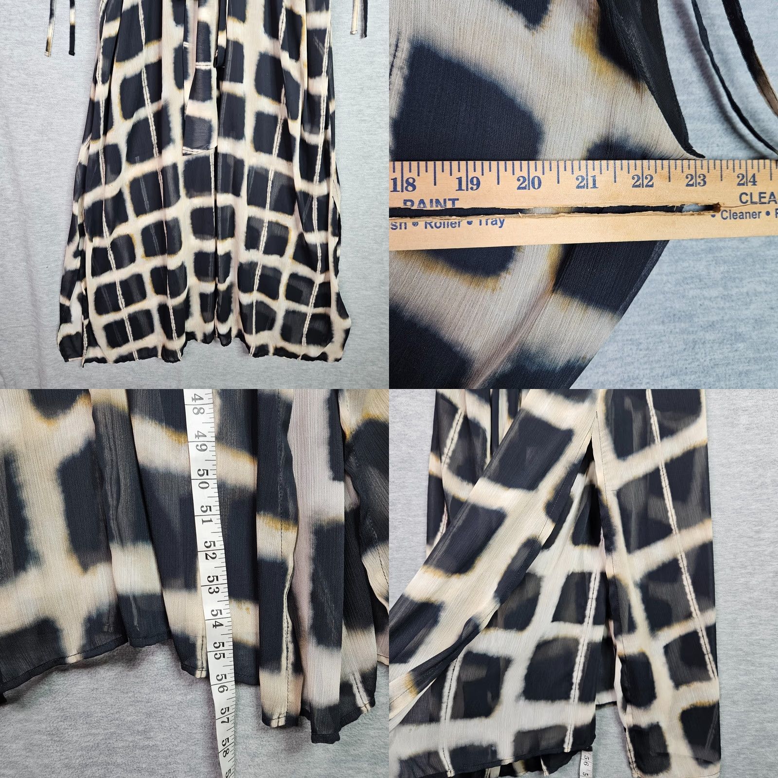 Vintage Maaji Maxi Dress Women Black White Floral Bohemian Viscose Rayon Sleeveless Casual KnitWrap Size M / US 6-8 / IT 42-44 - 8 Thumbnail