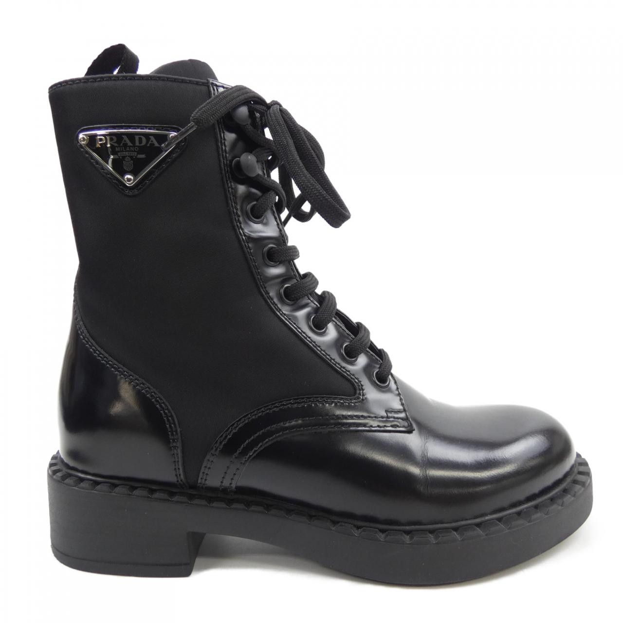 Prada Prada Prada 1T782M 3LF7 Brushed Leather Boots Leather Shoes 1T782M DUTY FREE for USA Size ONE SIZE - 1 Thumbnail