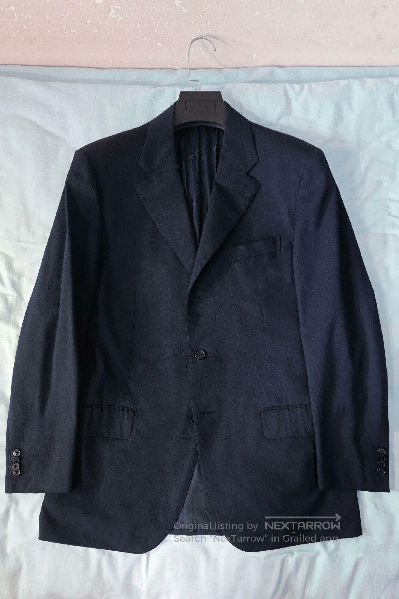Salvatore Ferragamo Salvatore Ferragamo Navy Wool Suit Jacket. Size US M / EU 48-50 / 2 - 1 Thumbnail