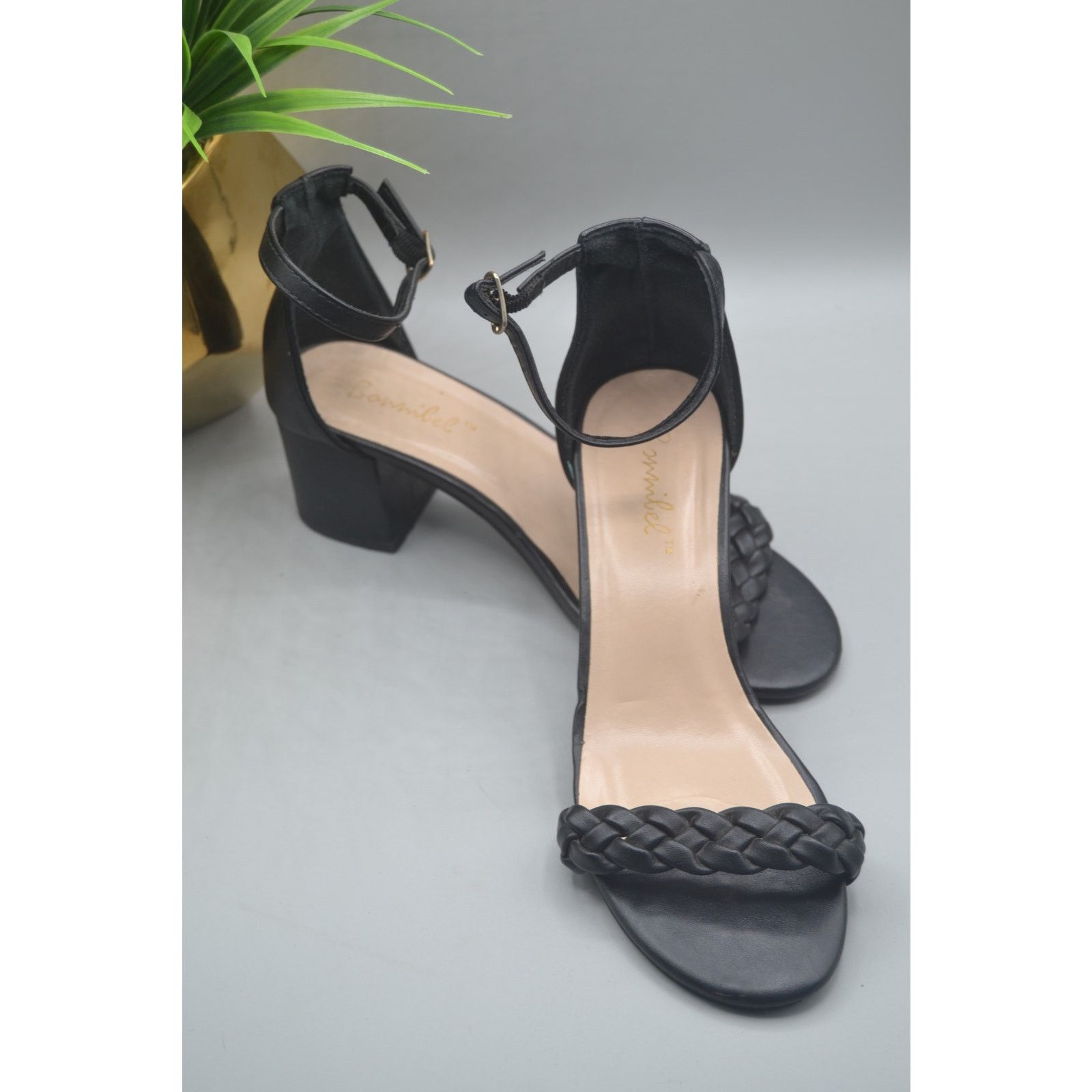 Other Black Size 7 BonnieBell Short Heels With Adjustable Strap Size US 7 / IT 37 - 1 Thumbnail