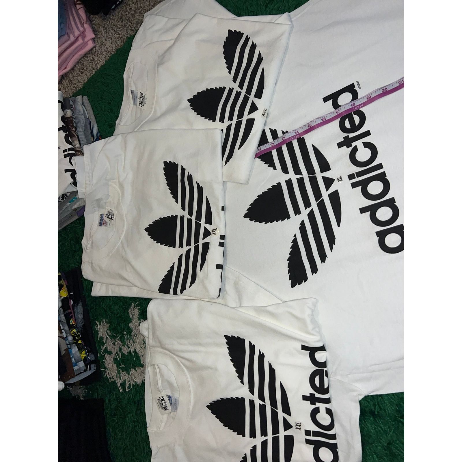 Gildan Y2K Addicted Adidas Weed Marijuana Smoke Shirt 2000s Medium Size US XXL / EU 58 / 5 - 10 Thumbnail