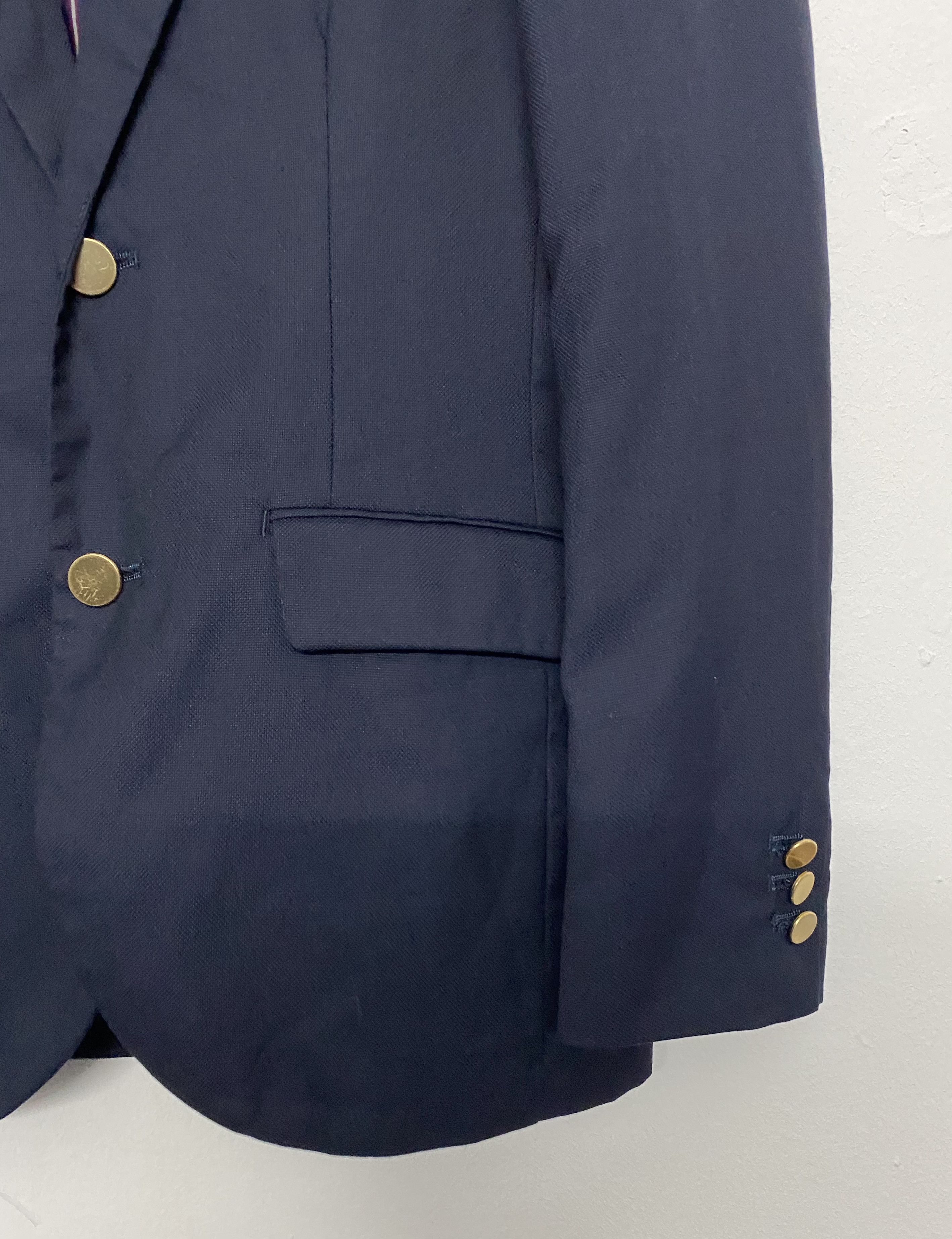 Edifice Japan 417 FOR ONE SEVEN by ÉDIFICE Navy Gold Button Coat Blazer Size US S / EU 44-46 / 1 - 6 Thumbnail