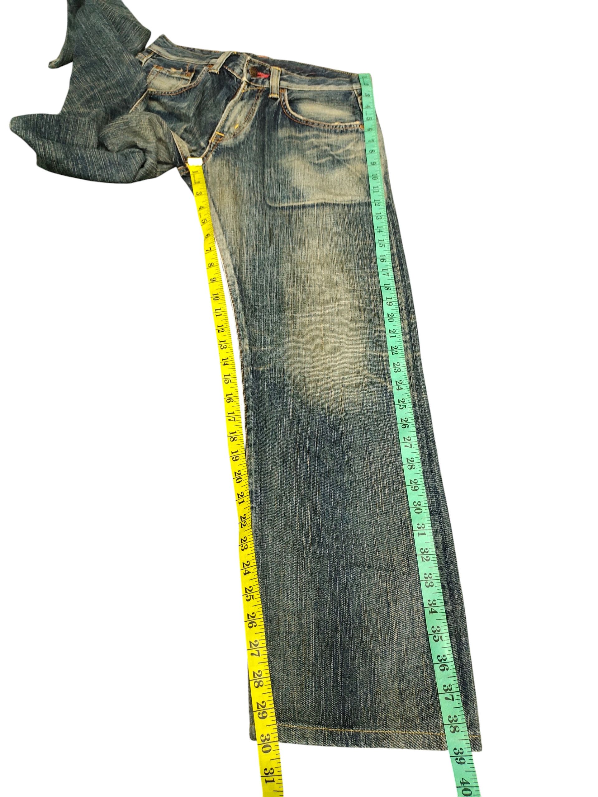 Comme des Garcons × Undercover Vintage Edwin 504 Japan Clawmark Distress Loose Denim Jeans Size US 29 - 14 Thumbnail