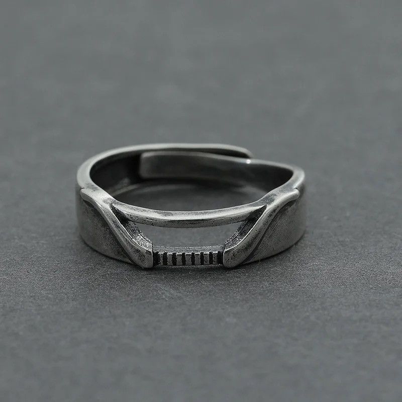 Jewelry × Vintage S925 Ring Index Finger Accessories Personality Hollow Lines Size ONE SIZE - 4 Thumbnail
