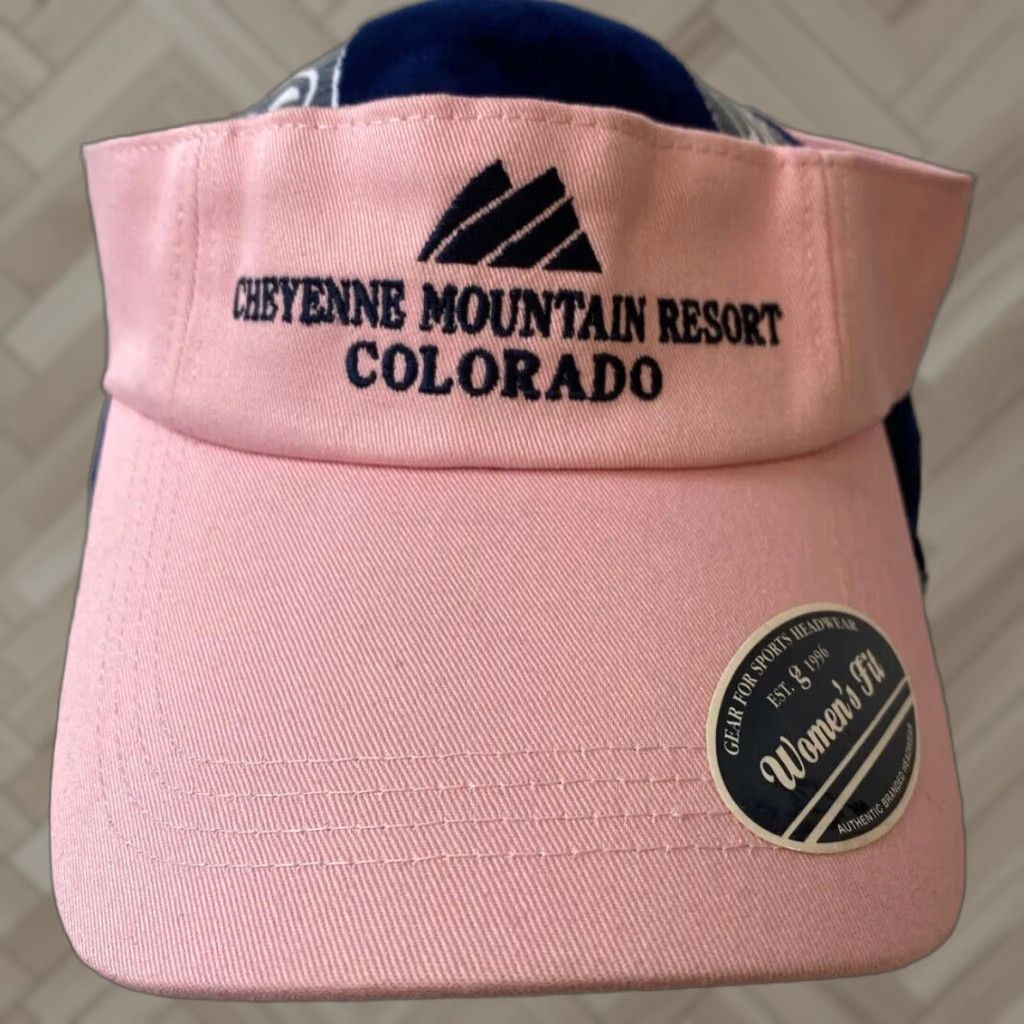 Vintage GEAR FOR SPORTS Sun Visor Hat Golf Tennis Beach Baseball Cap Adjustable Summer Women Pink Canvas Cotton Visor Casual Summer Women Size ONE SIZE - 1 Thumbnail