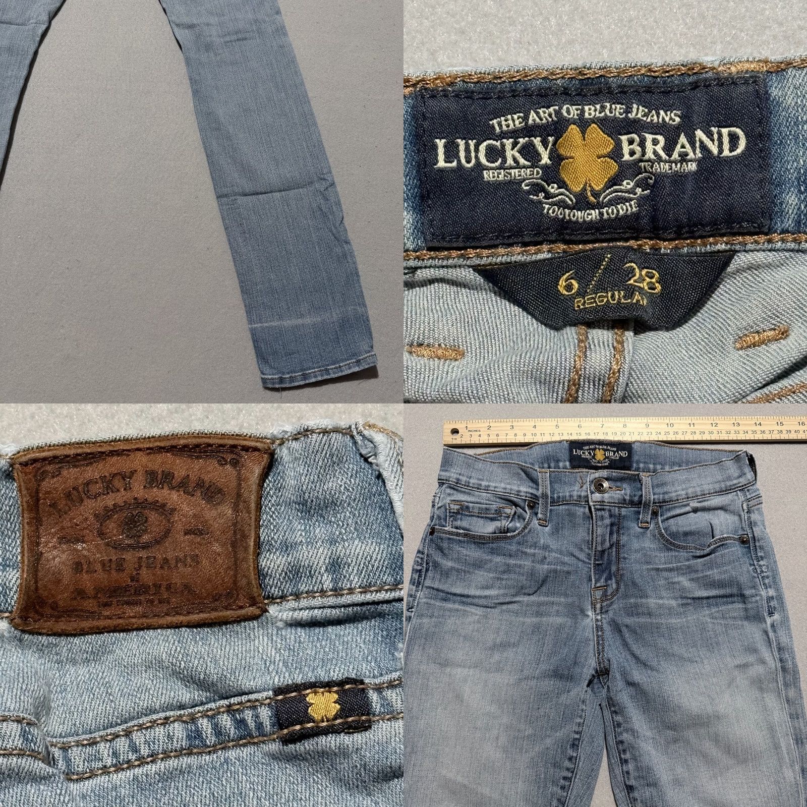 Lucky Brand Lucky Brand Skinny Jeans Jeans Blue Womens Low Rise Classic Slim Fit Zip Fly 6 Women Blue Size 28" / US 6 / IT 42 - 8 Thumbnail