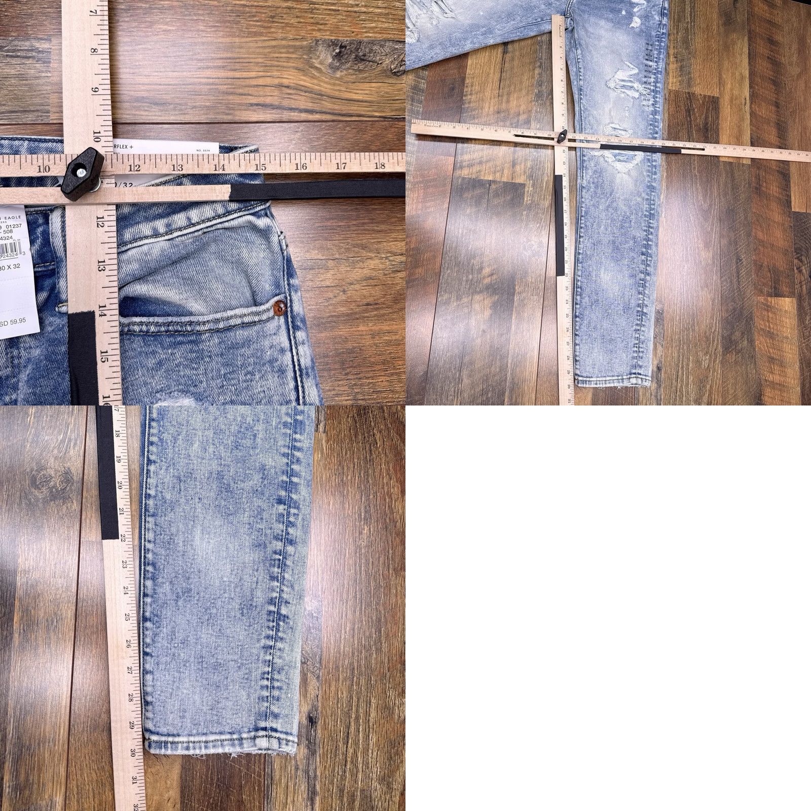 American Eagle Outfitters American Eagle Outfitters Jeans Slim Skinny 5-Pocket Denim Regular 30x32 Blue Distressed Stretch Belt Loops Logo Size US 30 / EU 46 - 9 Thumbnail