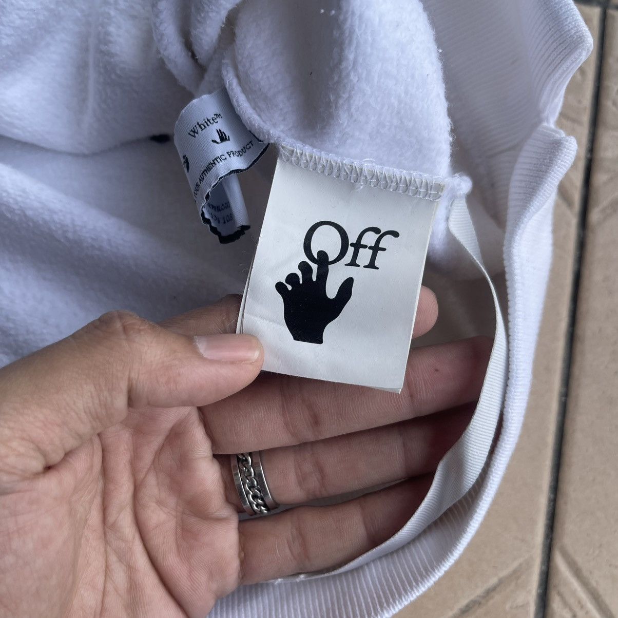 Off-White Off White Hoodie Black Paint Splatter (Refer Photo) Size US M / EU 48-50 / 2 - 16 Thumbnail
