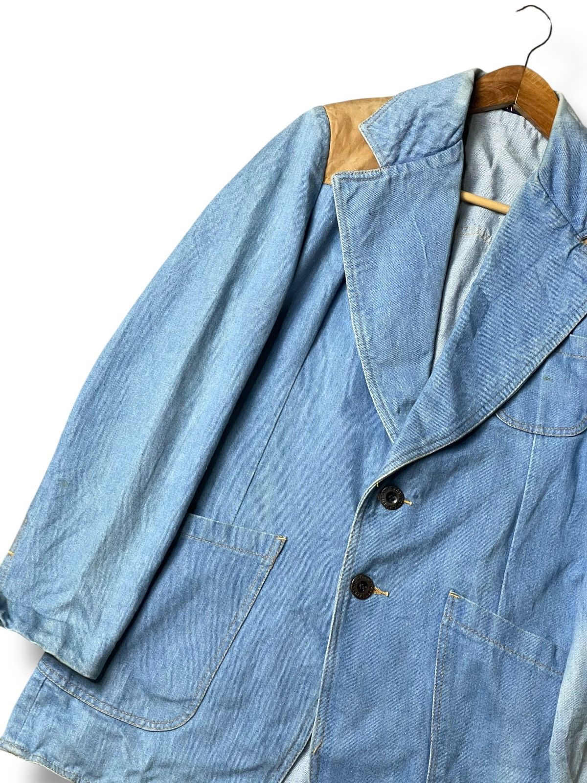 Japanese Brand × Vintage Vintage BRITTANIA Denim Jacket Coat (104) Size US M / EU 48-50 / 2 - 4 Thumbnail
