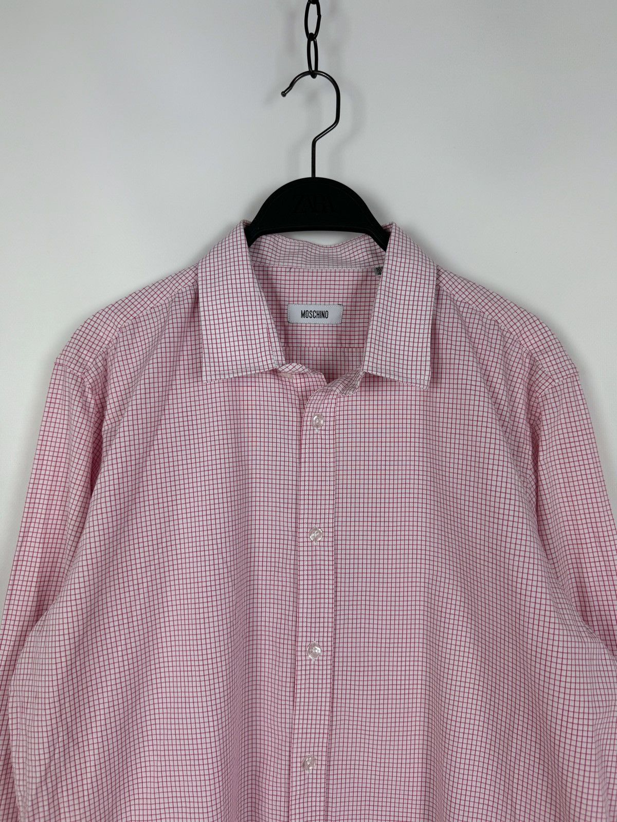 Moschino Moschino Heart Pink Buttons Up Check Shirt Size US L / EU 52-54 / 3 - 2 Thumbnail