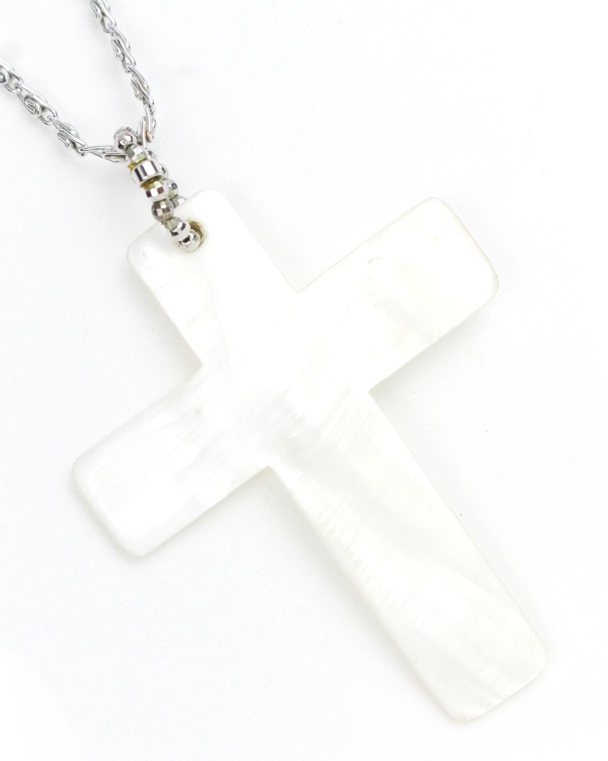 Hysteric Glamour 2000S JAPANESE MADE WHITE SHELL CROSS PENDANT NECKLACE Size ONE SIZE - 4 Thumbnail