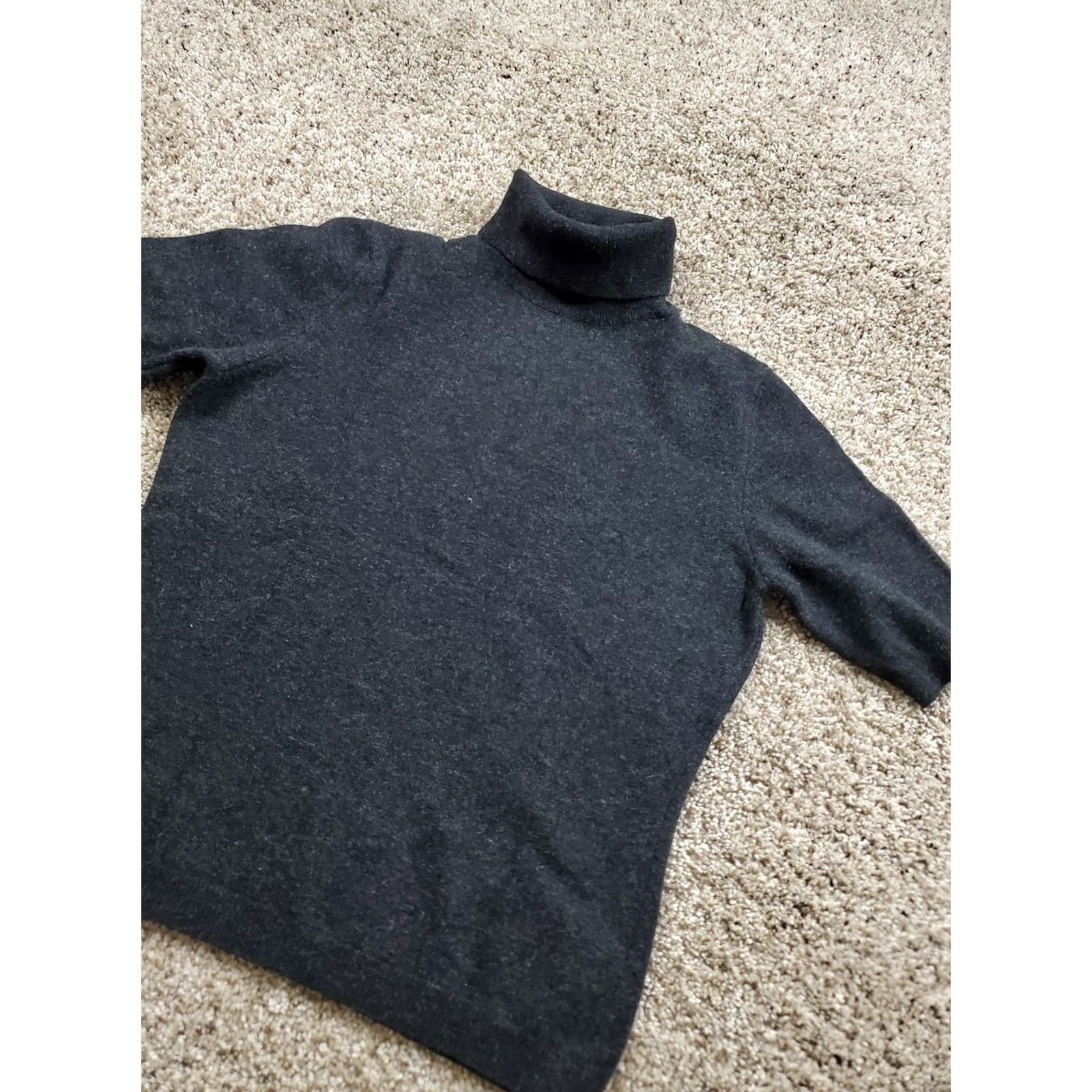 United Colors Of Benetton Benetton Sweater Womens M Wool Turtleneck Short Sleeve Gray Made Italy Classic Size M / US 6-8 / IT 42-44 - 2 Thumbnail