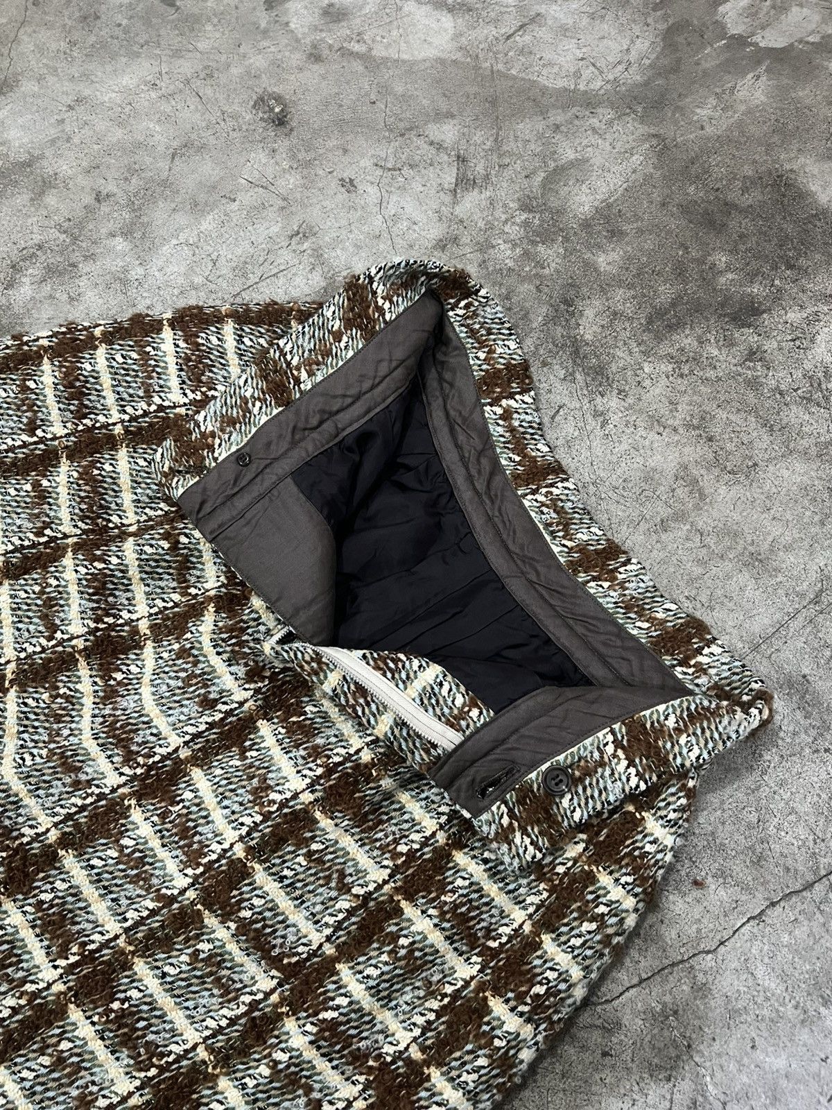 Yohji Yamamoto Y’s By Yohji Yamamoto Tweed Wide Leg Pants Size US 31 - 5 Thumbnail