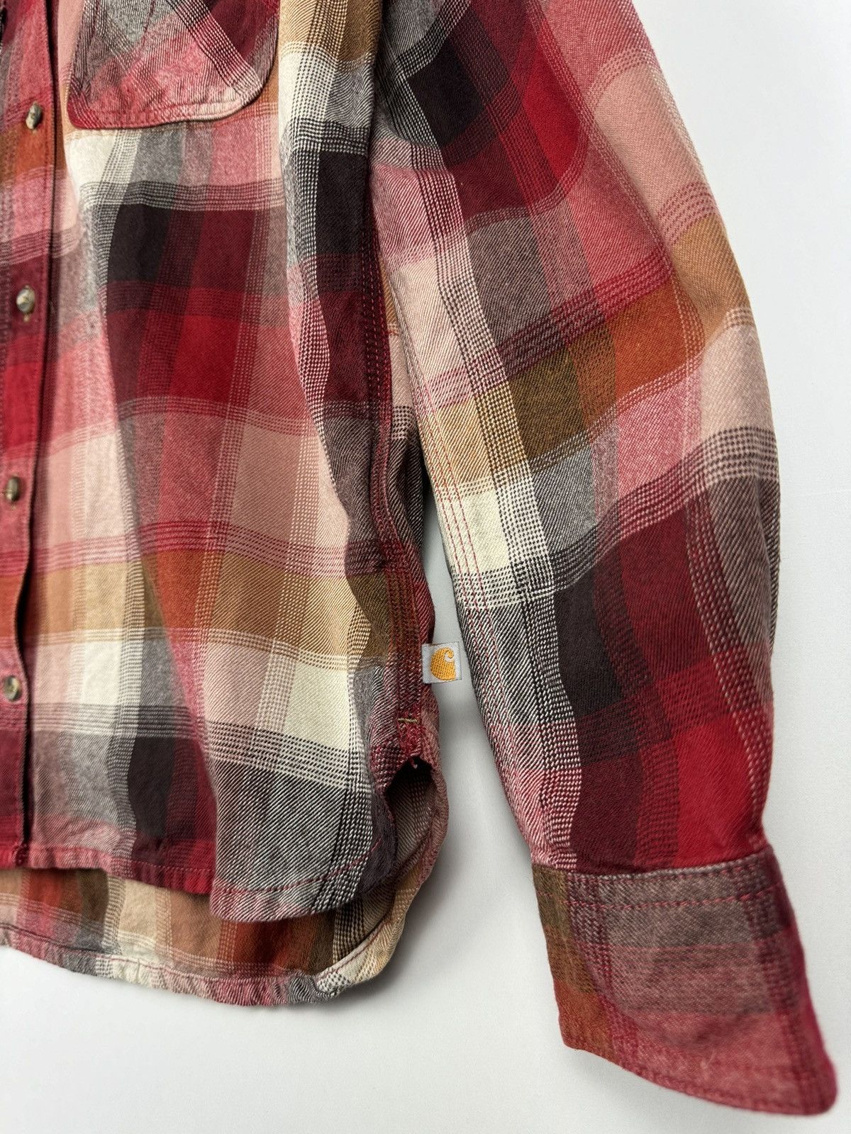 Carhartt Carhartt F18 Checkered Flannel Fleece Button Up Hooded Shirt Size US M / EU 48-50 / 2 - 4 Thumbnail