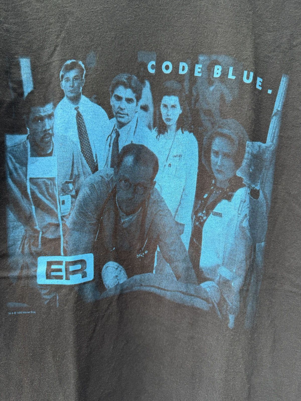 Warner Bros Vintage Code Blue T-shirt ©️1996 Size US L / EU 52-54 / 3 - 2 Thumbnail
