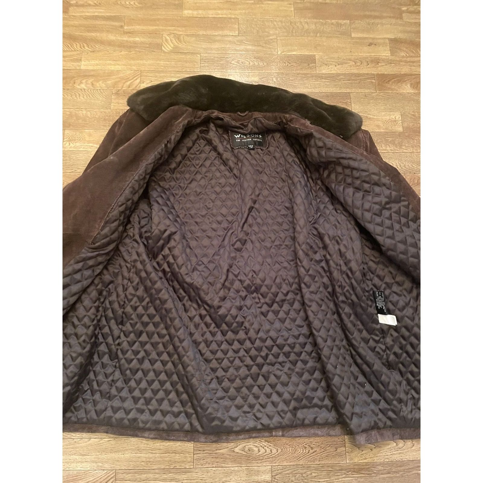 Vintage VINTAGE Wilsons Leather Experts Jacket Woman XL Trench Coat Brown Long Sleeve Leather Lining Button Pockets All Seasons Collared Size XL / US 12-14 / IT 48-50 - 7 Thumbnail