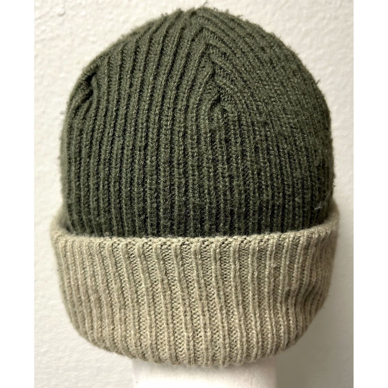 Oakley Oakley Beanie OS Adult Green/Beige Spellout Patch 90s Multicolor Winter Seasonal Mens Size ONE SIZE - 5 Thumbnail
