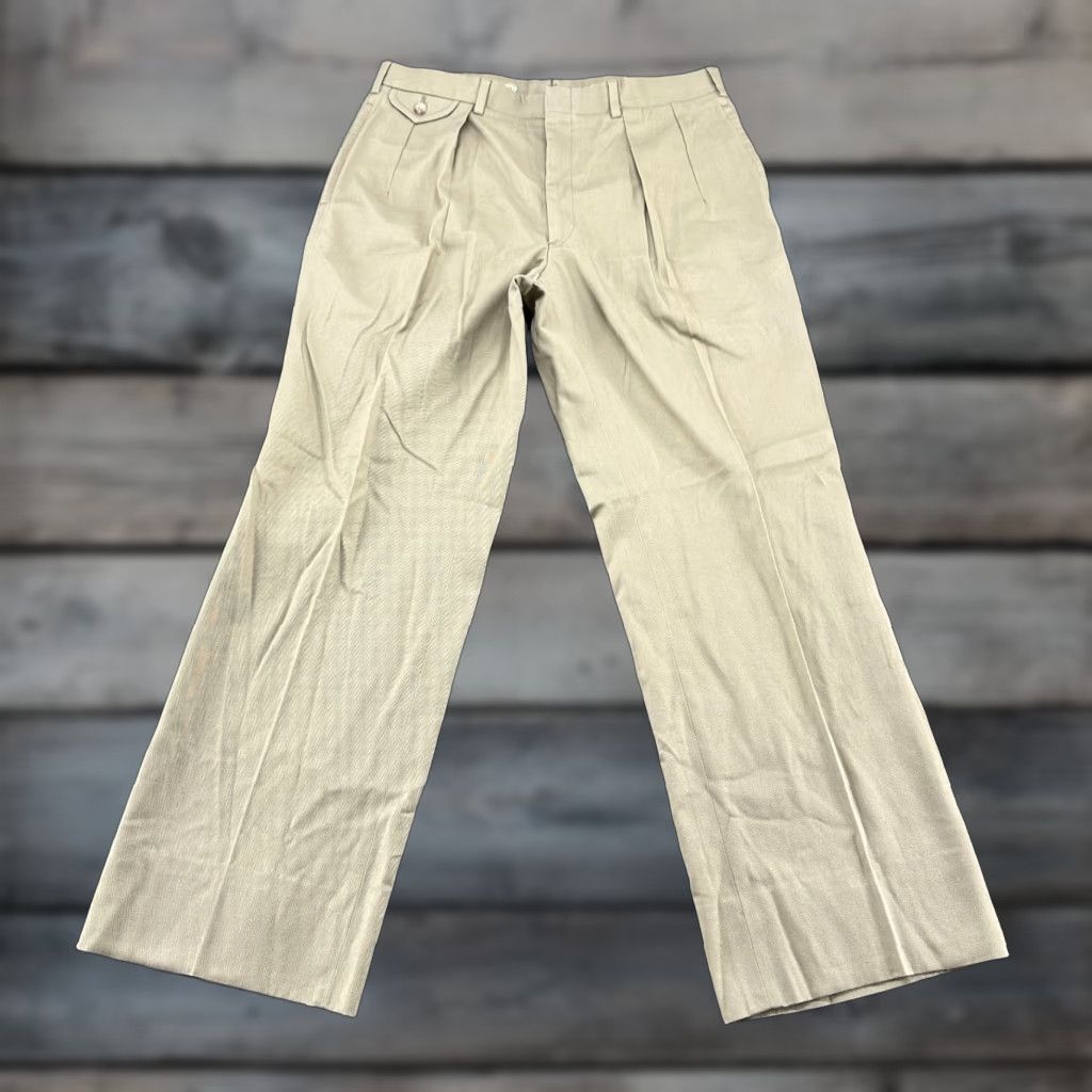 Polo Ralph Lauren VINTAGE Polo Ralph Lauren Pants Mens 34x30 Beige Chino Relaxed Pleated 80s Size US S / EU 44-46 / 1 - 1 Thumbnail