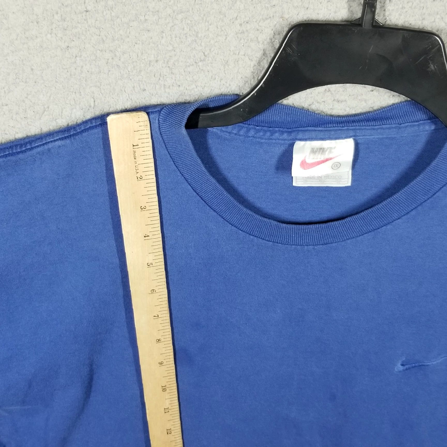 Nike VINTAGE Nike T-Shirt Men XL Blue Short Sleeve Crew Neck Cotton Solid 90s Athletic Streetwear Size US XL / EU 56 / 4 - 4 Thumbnail