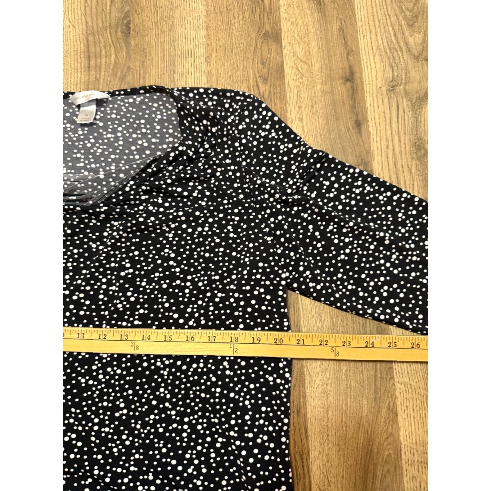 Vintage Christopher & Banks Blouse Women's XL Black White Polka Dots Long Sleeve Shirt Womens XL Black Polka Dot Blouse Used Size XL / US 12-14 / IT 48-50 - 6 Thumbnail