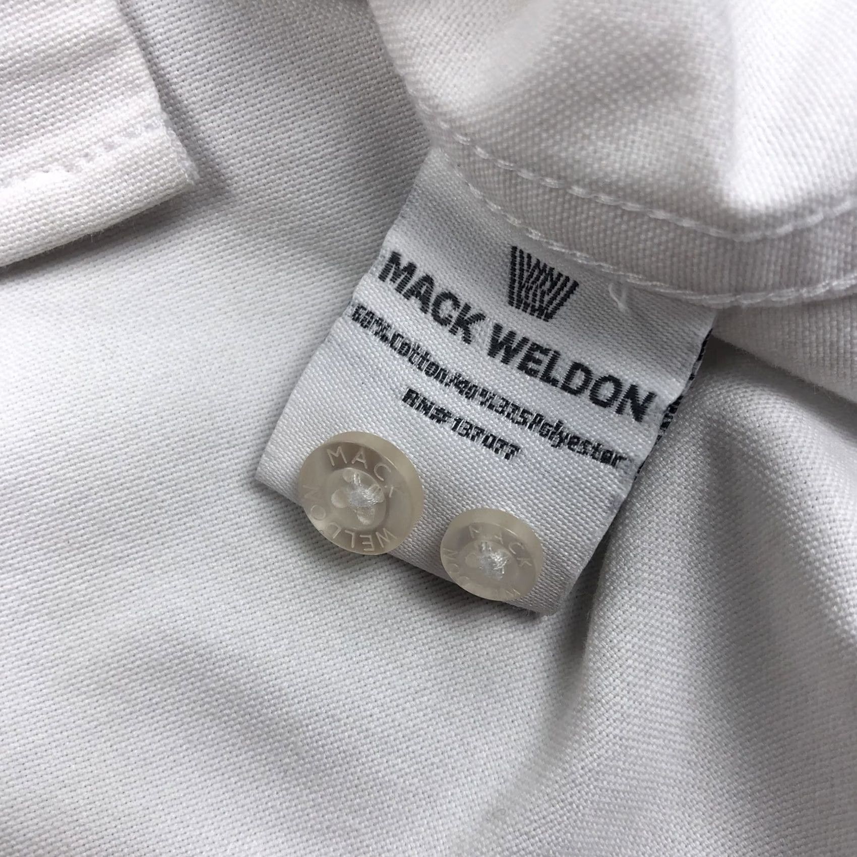 Vintage Mack Weldon Men's White Oxford Cloth Button Down Shirt Medium Cotton Blend OCBD Size US M / EU 48-50 / 2 - 6 Thumbnail