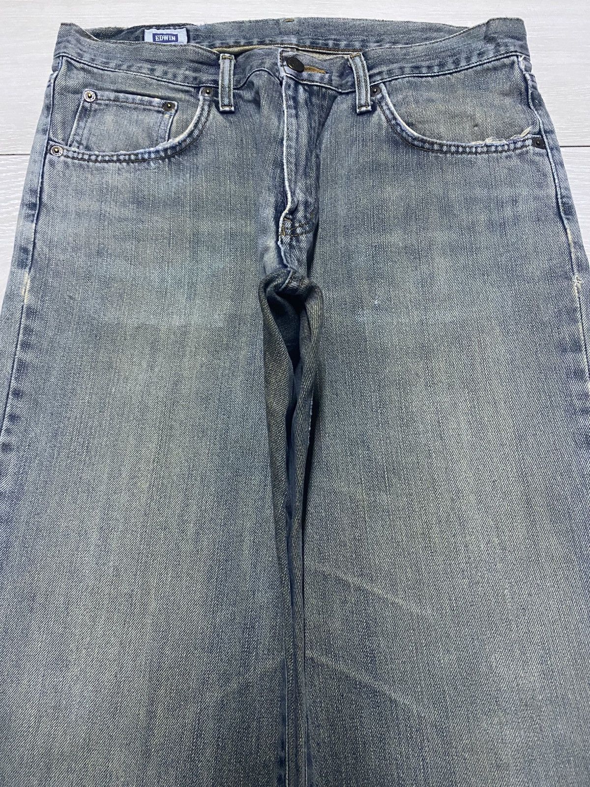 Edwin Vintage Edwin 404 Grey Denim Baggy Jeans Size US 33 - 3 Thumbnail