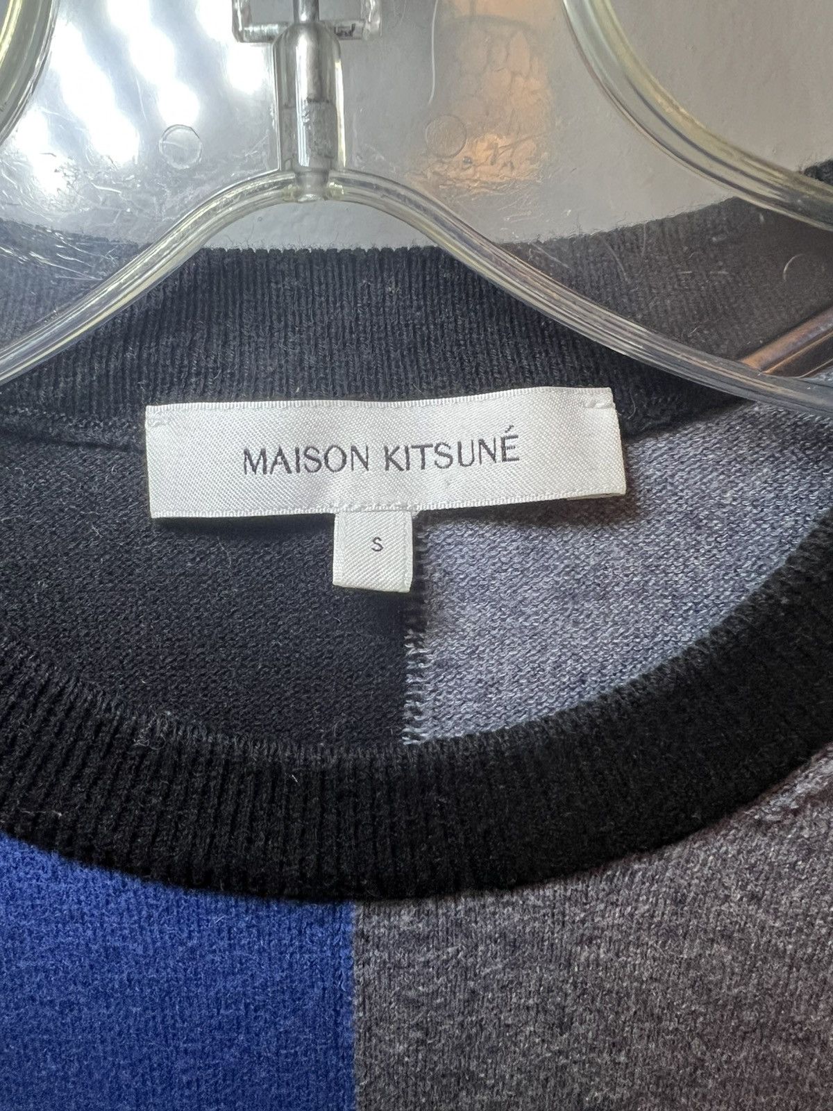 Maison Kitsune Maison Kitsuné colour block wool blend sweater Size US M / EU 48-50 / 2 - 2 Thumbnail