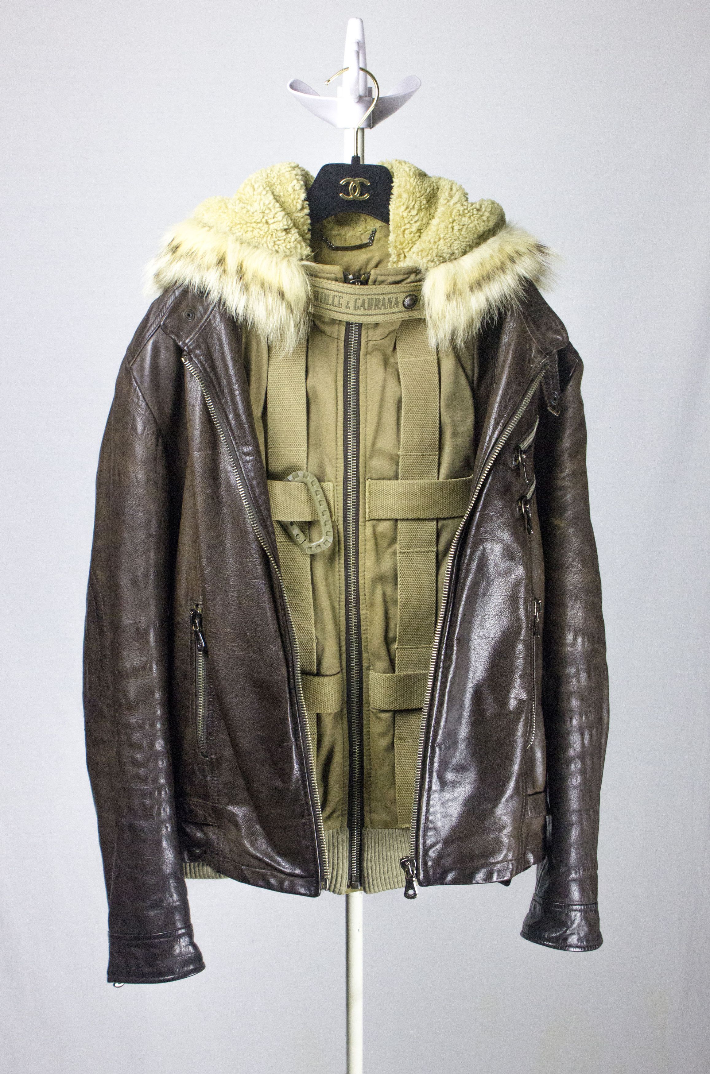 Dolce & Gabbana ARCHIVE PARACHUTE HEAVY LEATHER COAT | Grailed